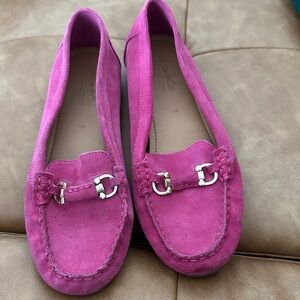 Coach and Four Fuchsia Suede Loafers